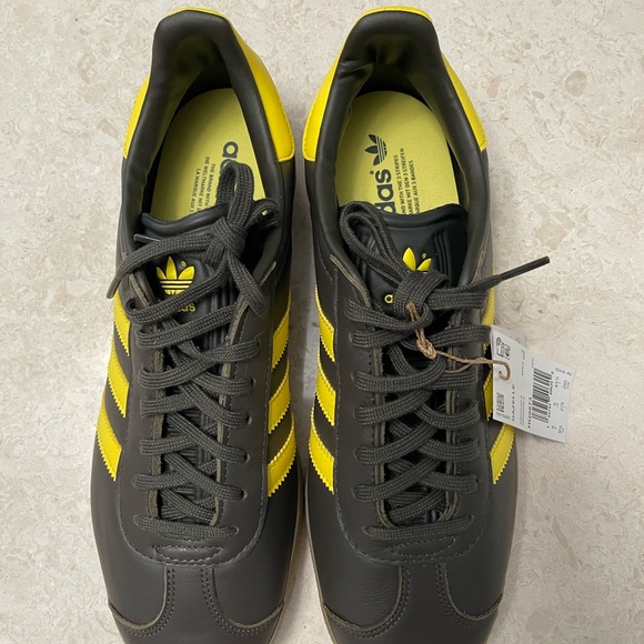 ADIDAS GAZELLE SHADOW OLIVE IMPACT YELLOW - Picture 3 of 4